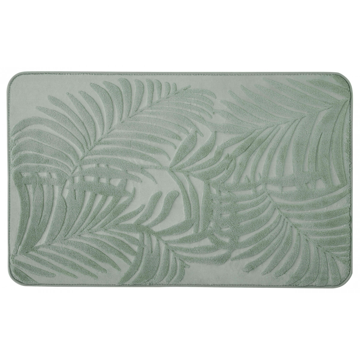 tapis de bain mousse à mémoire de forme en polyester vert 50x80cm