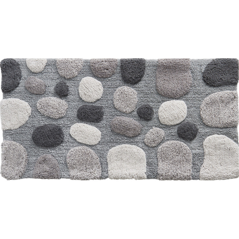 Tapis de bain fantaisie 60x120cm coton Gris Galet Tapis de bain fantaisie 60x120cm coton Gris Galet