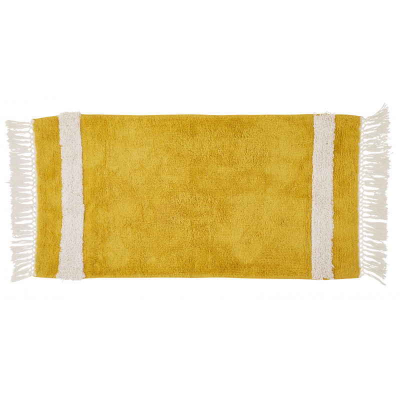 Tapis de bain fantaisie 60x120cm coton Moutarde Arizona Tapis de bain fantaisie 60x120cm coton Moutarde Arizona