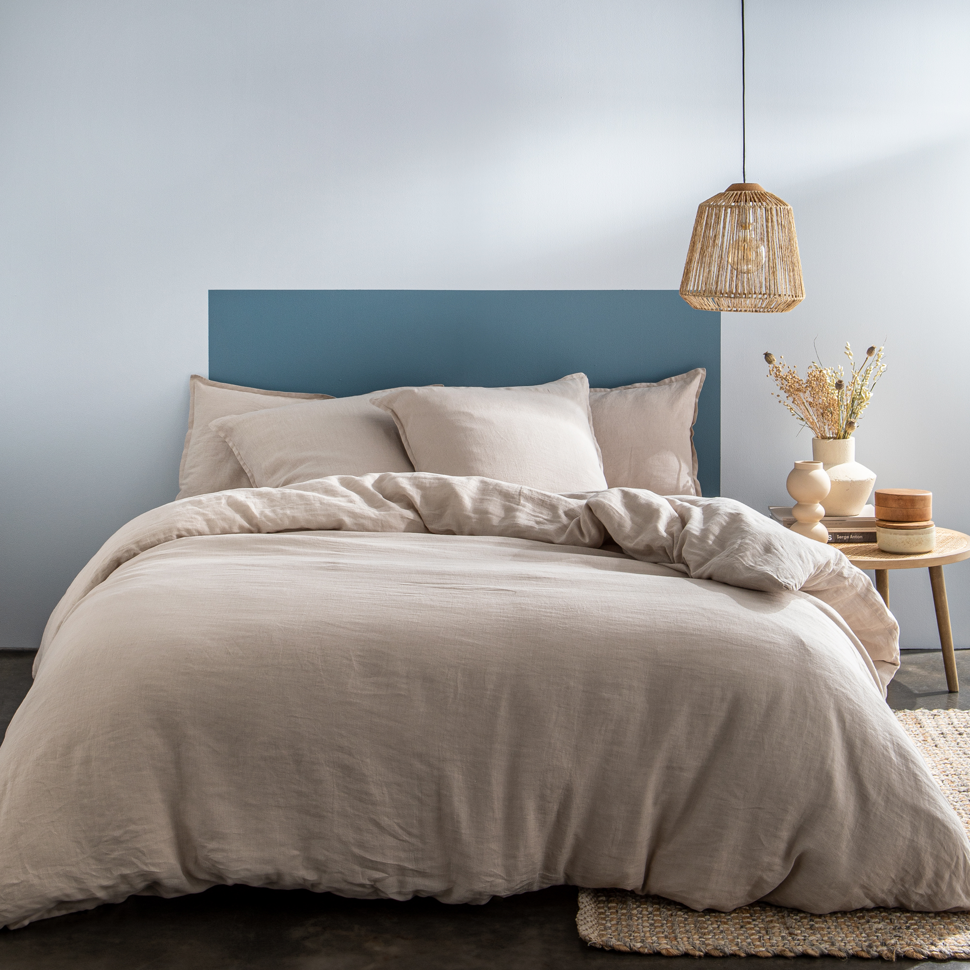 Housse de couette unie 260x240 cm