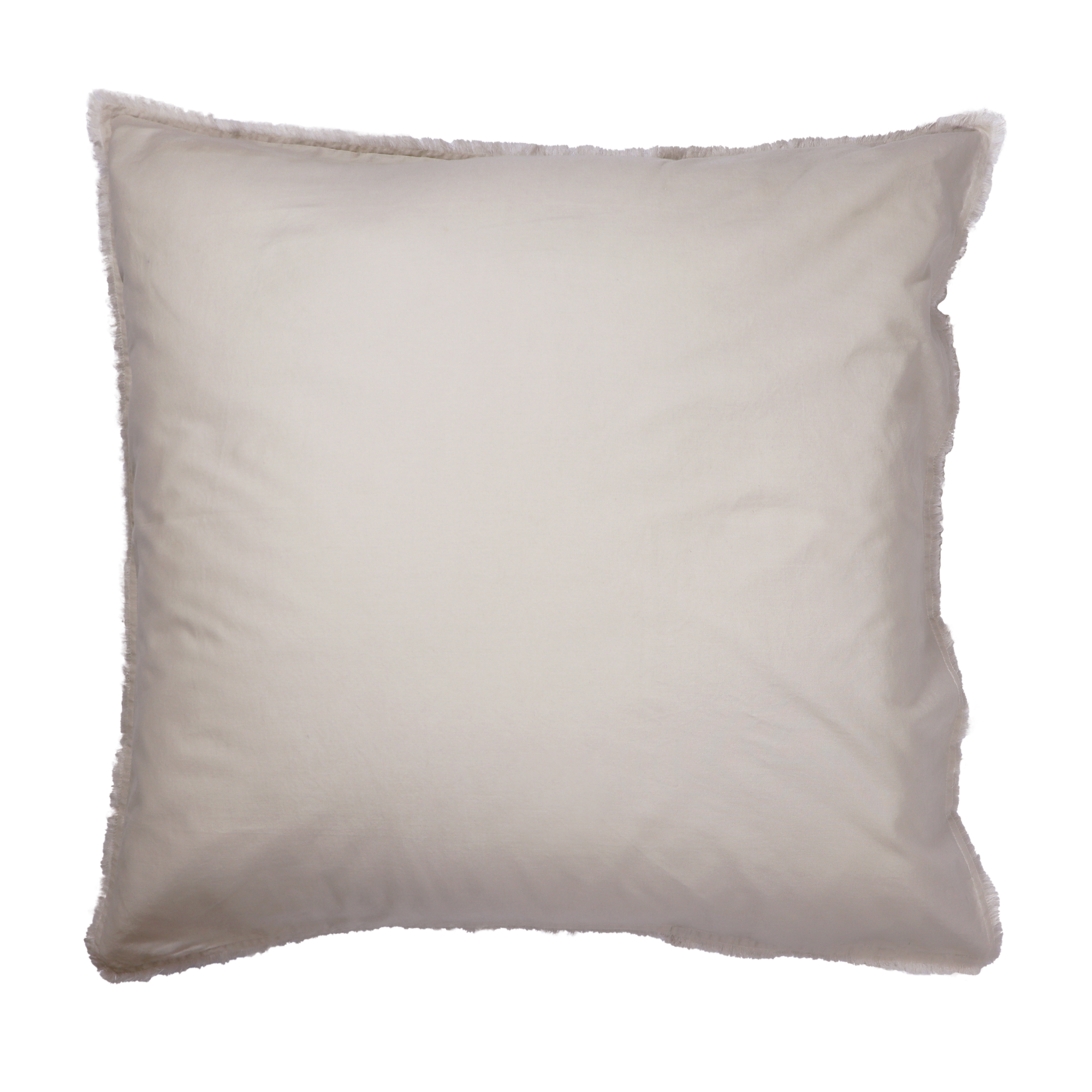 Set de 2 taies d’oreiller unies en coton lavé couleur Lin 65x65 cm Set de 2 taies d’oreiller unies en coton lavé couleur Lin 65x65 cm
