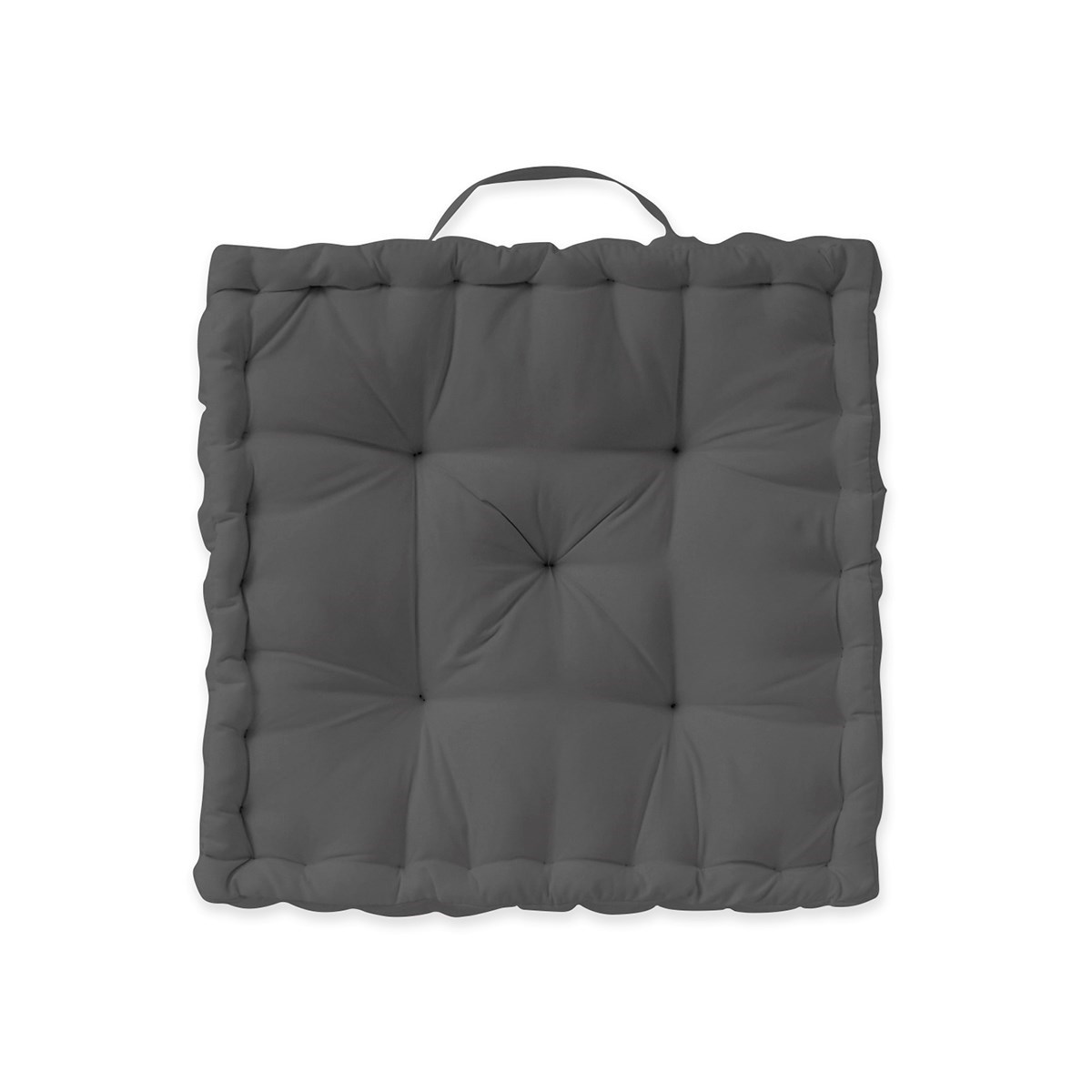 Coussin de sol en coton gris 40x40 cm Coussin de sol en coton gris 40x40 cm