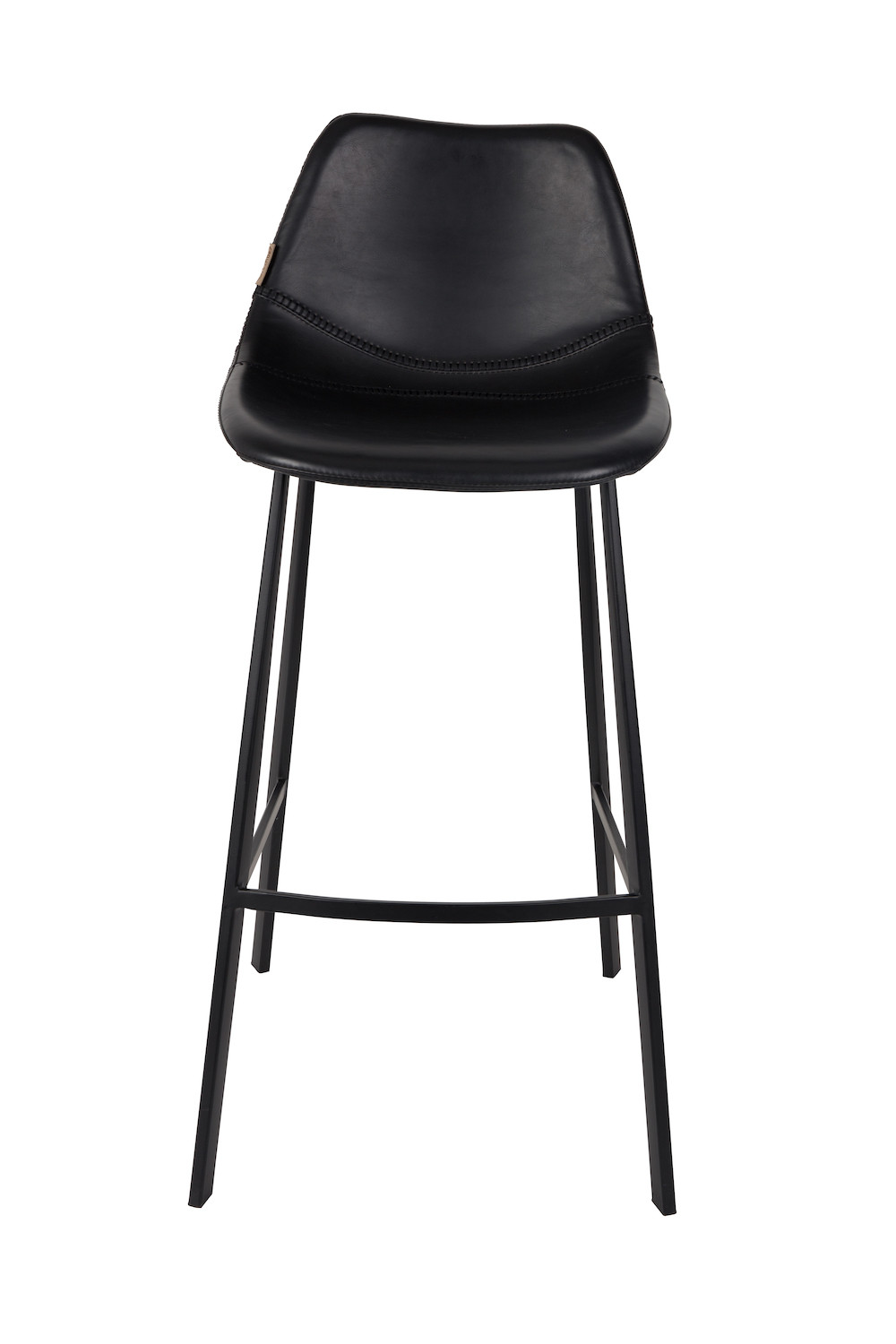 Chaise de bar aspect cuir noir