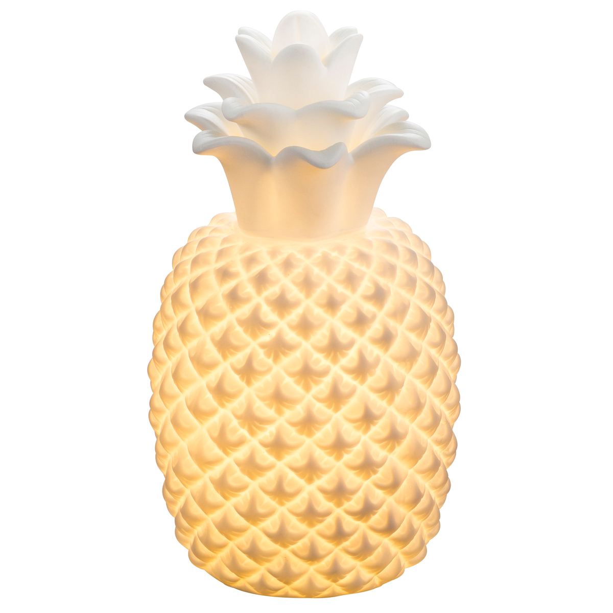 Ananas lumineux en céramique blanche Ananas lumineux en céramique blanche