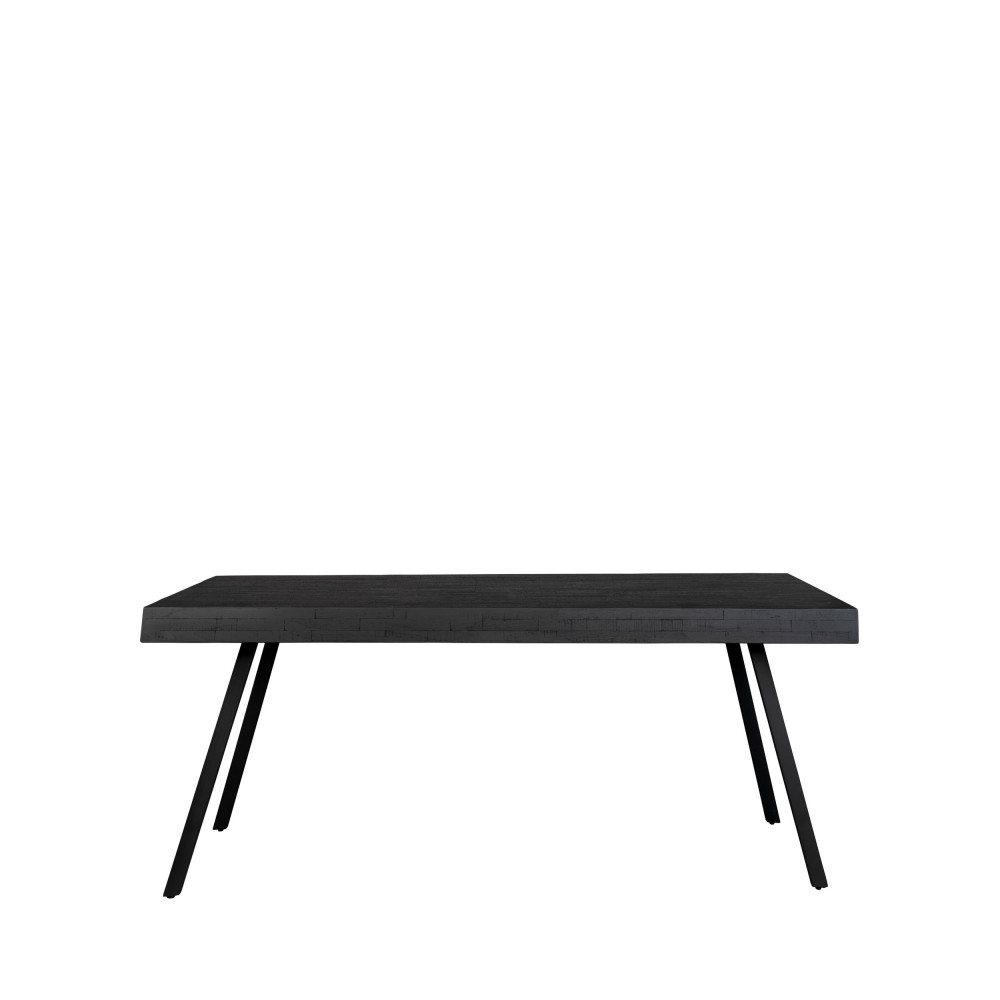 Table à manger en teck recyclé 160x78cm noir Table à manger en teck recyclé 160x78cm noir