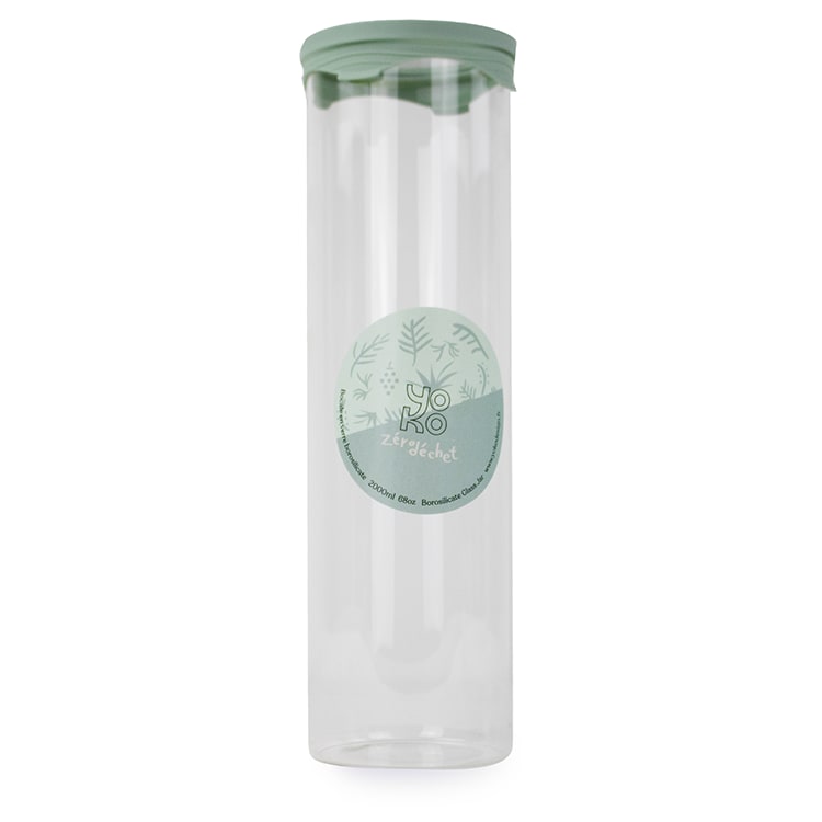 Bocal en verre avec couvercle silicone 2000 ml Bocal en verre avec couvercle silicone 2000 ml