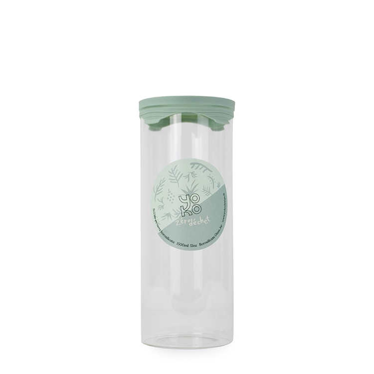 Bocal en verre avec couvercle silicone 1500 ml Bocal en verre avec couvercle silicone 1500 ml