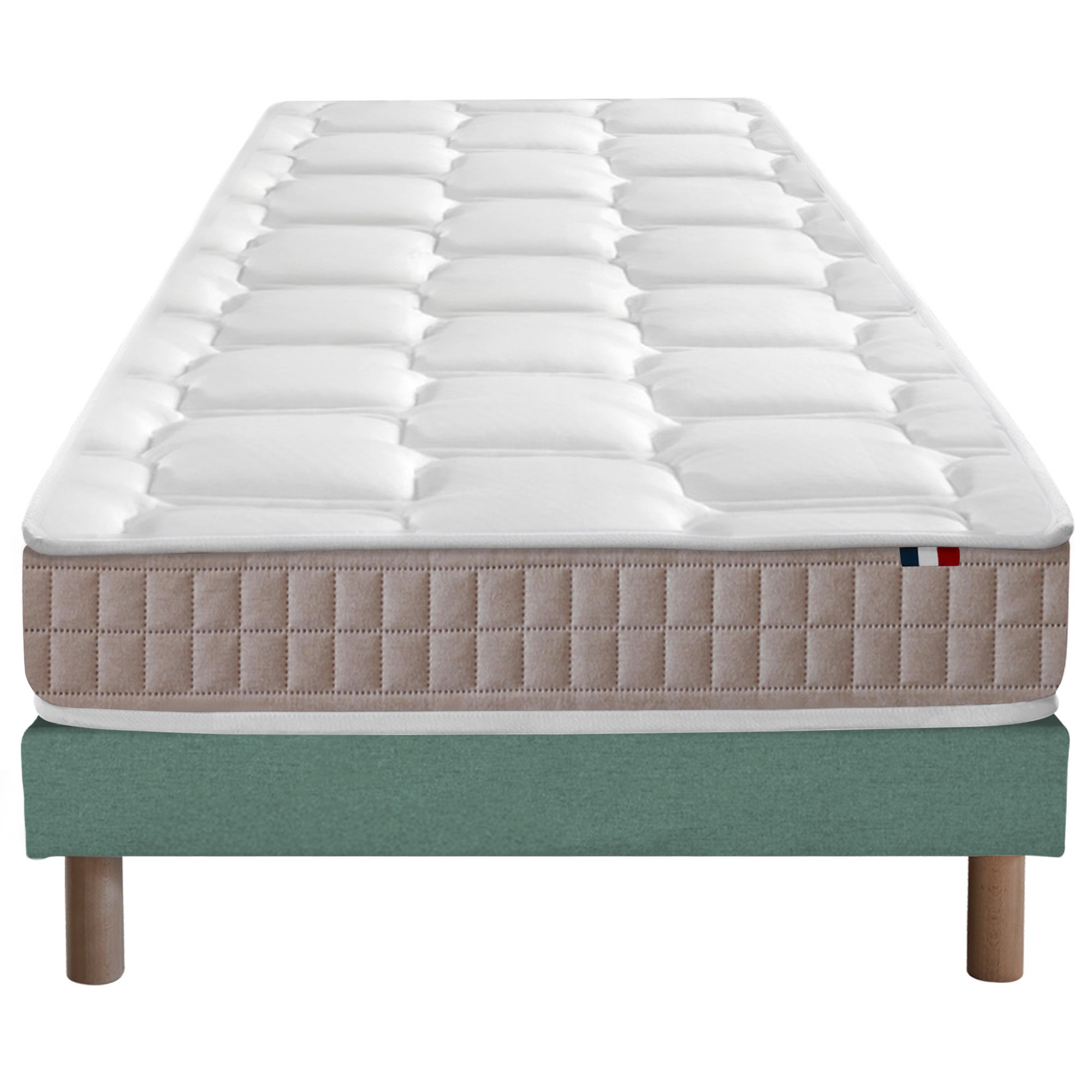 Ensemble matelas 100% latex5 zones sommier vert 80x200 Ensemble matelas 100% latex5 zones sommier vert 80x200