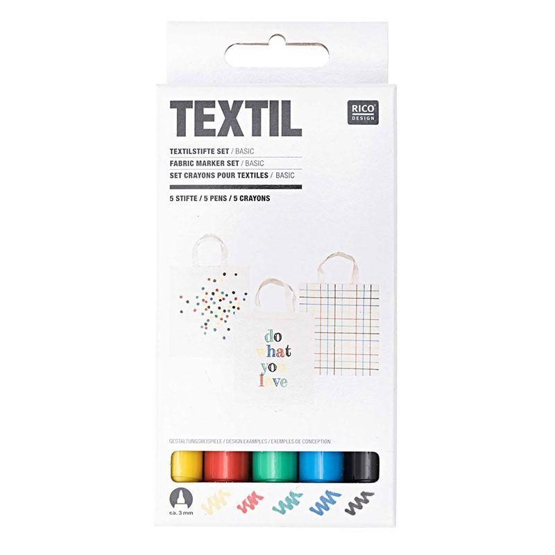 5 feutres pour textiles 5 feutres pour textiles