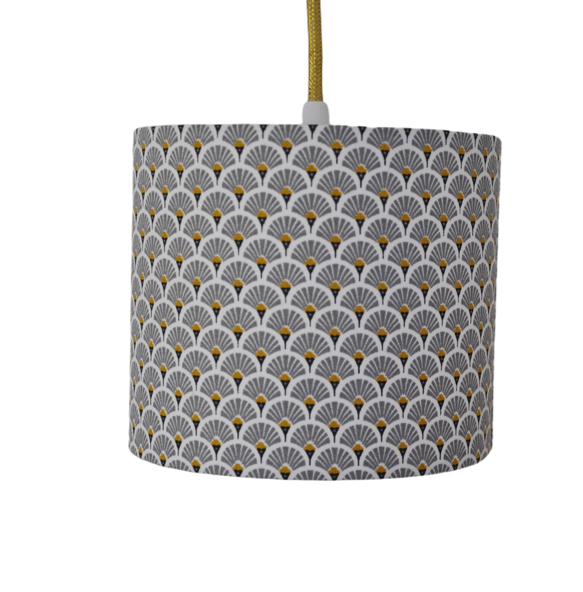 Suspension eventail gris et or diamètre 40 cm Suspension eventail gris et or diamètre 40 cm