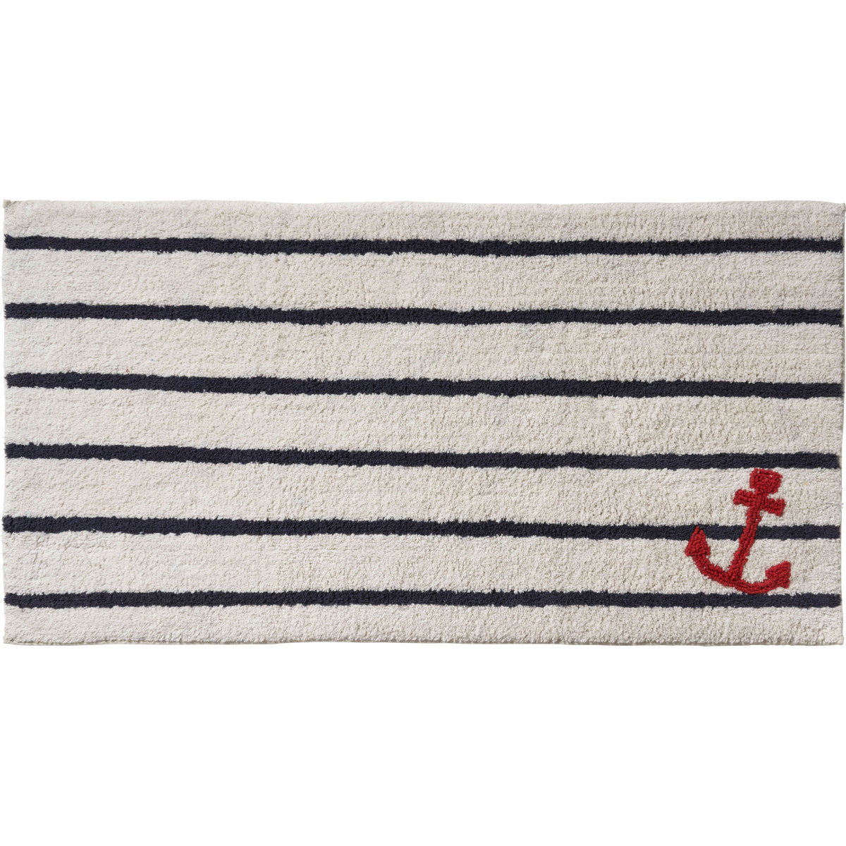 Tapis de bain fantaisie 60x120cm coton Blanc Magellan Tapis de bain fantaisie 60x120cm coton Blanc Magellan