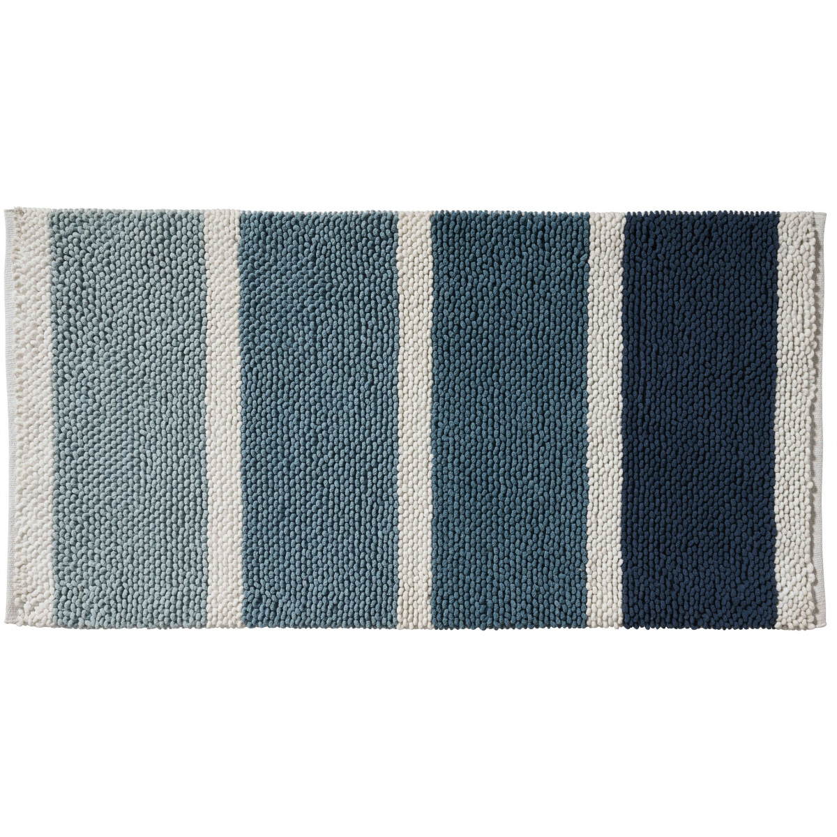 tapis de bain en polycoton fantaisie bleu 60x120cm