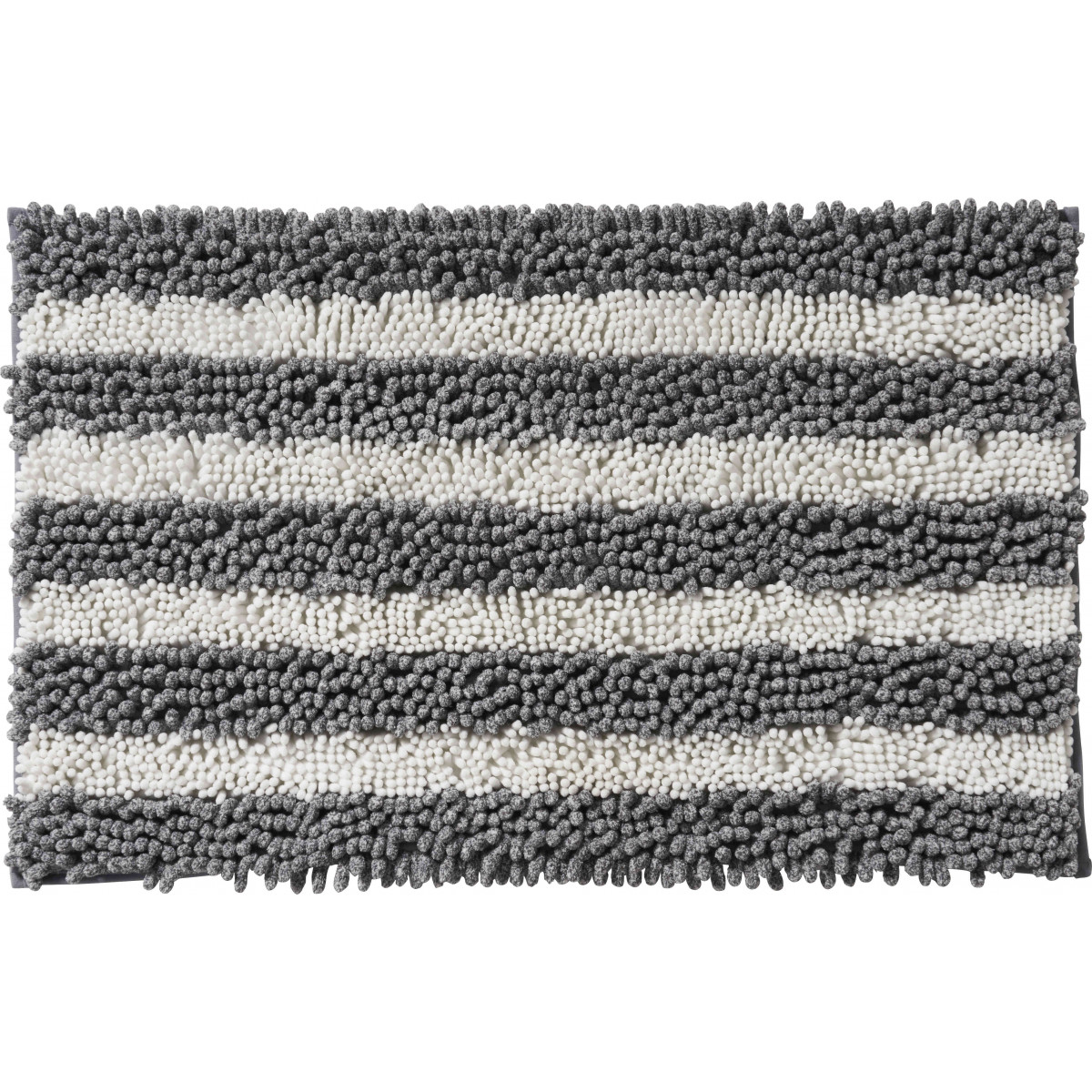 tapis de bain en polyester fantaisie gris 50x80cm