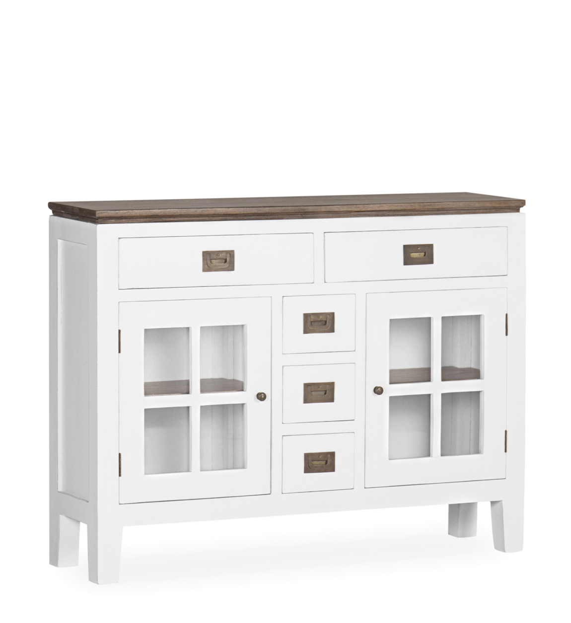 Console en bois blanc L 105 cm
