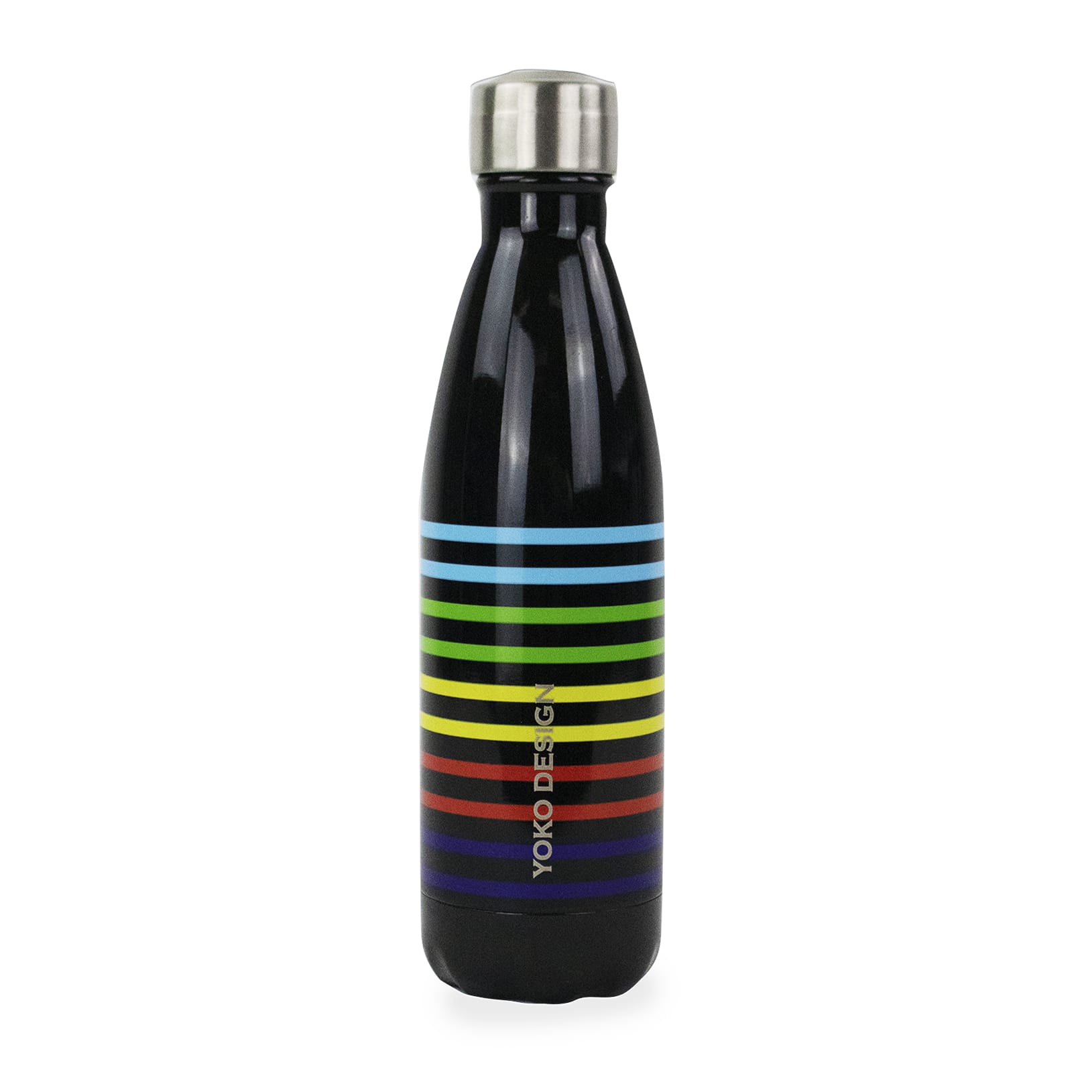 "Bouteille isotherme 500 ml " rainbow " noire"