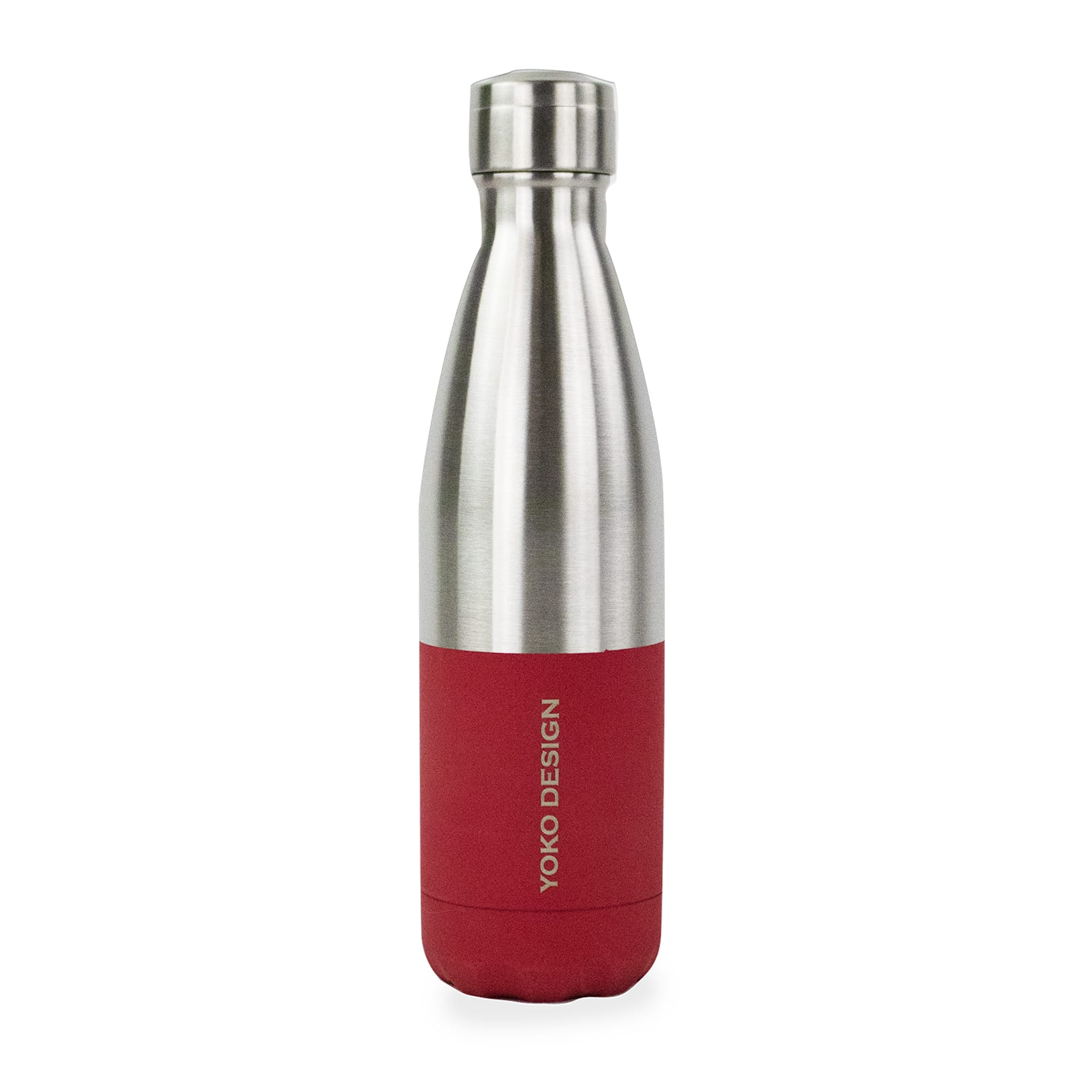 Bouteille duo 500 ml rouge soft & inox Bouteille duo 500 ml rouge soft & inox