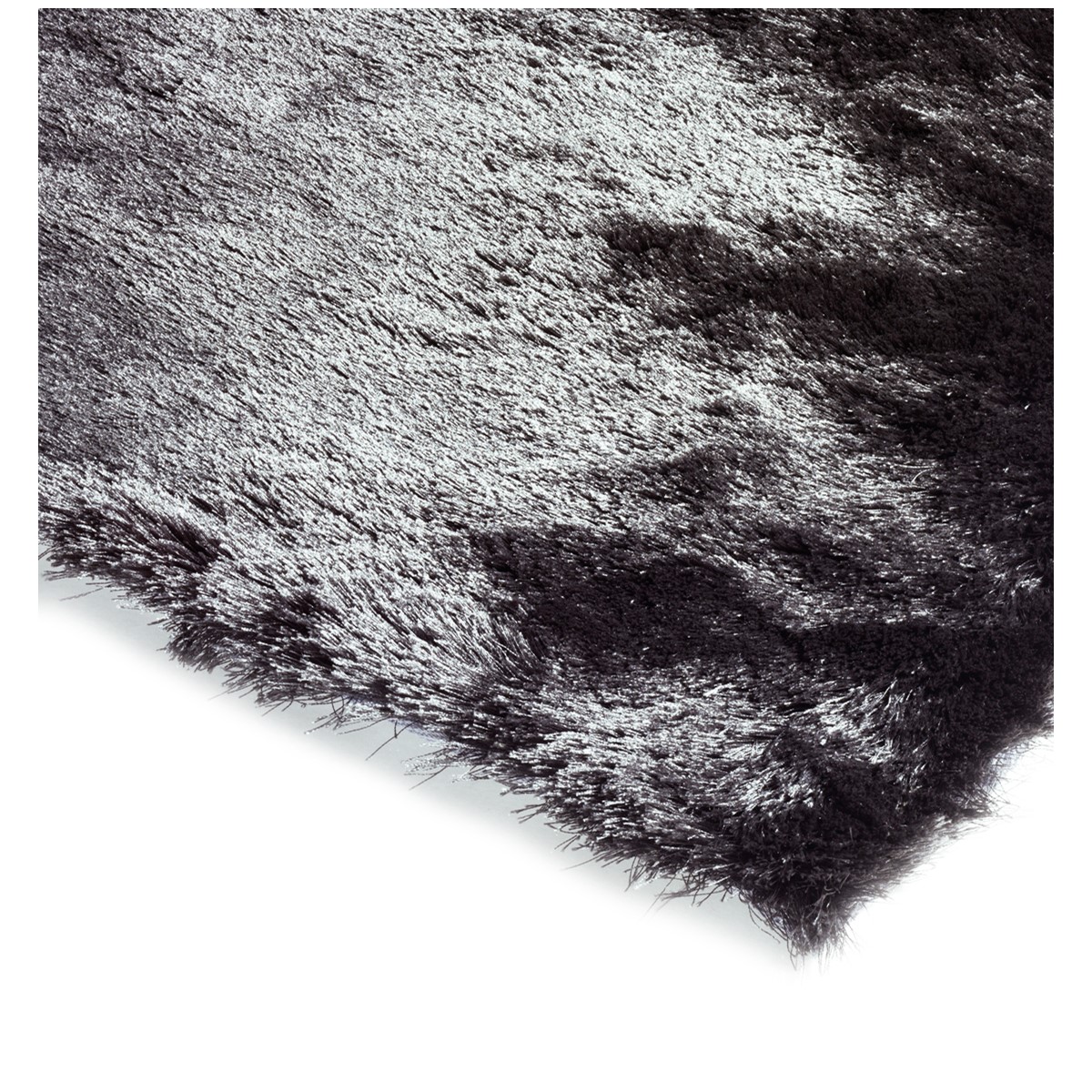 Tapis shaggy doux en Polyester Gris anthracite 65x135 cm