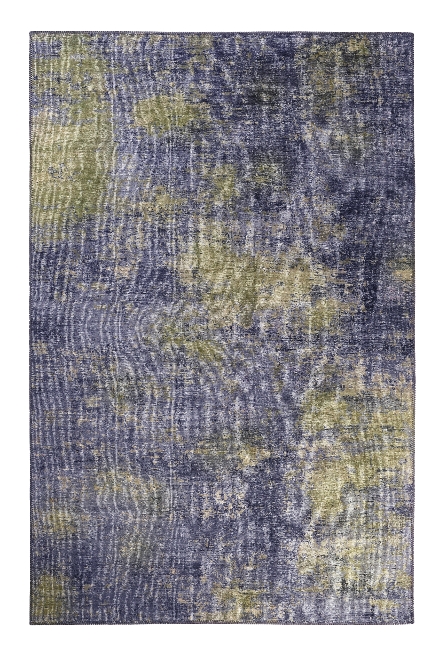 Tapis rayé vintage en polyester gris 120x170