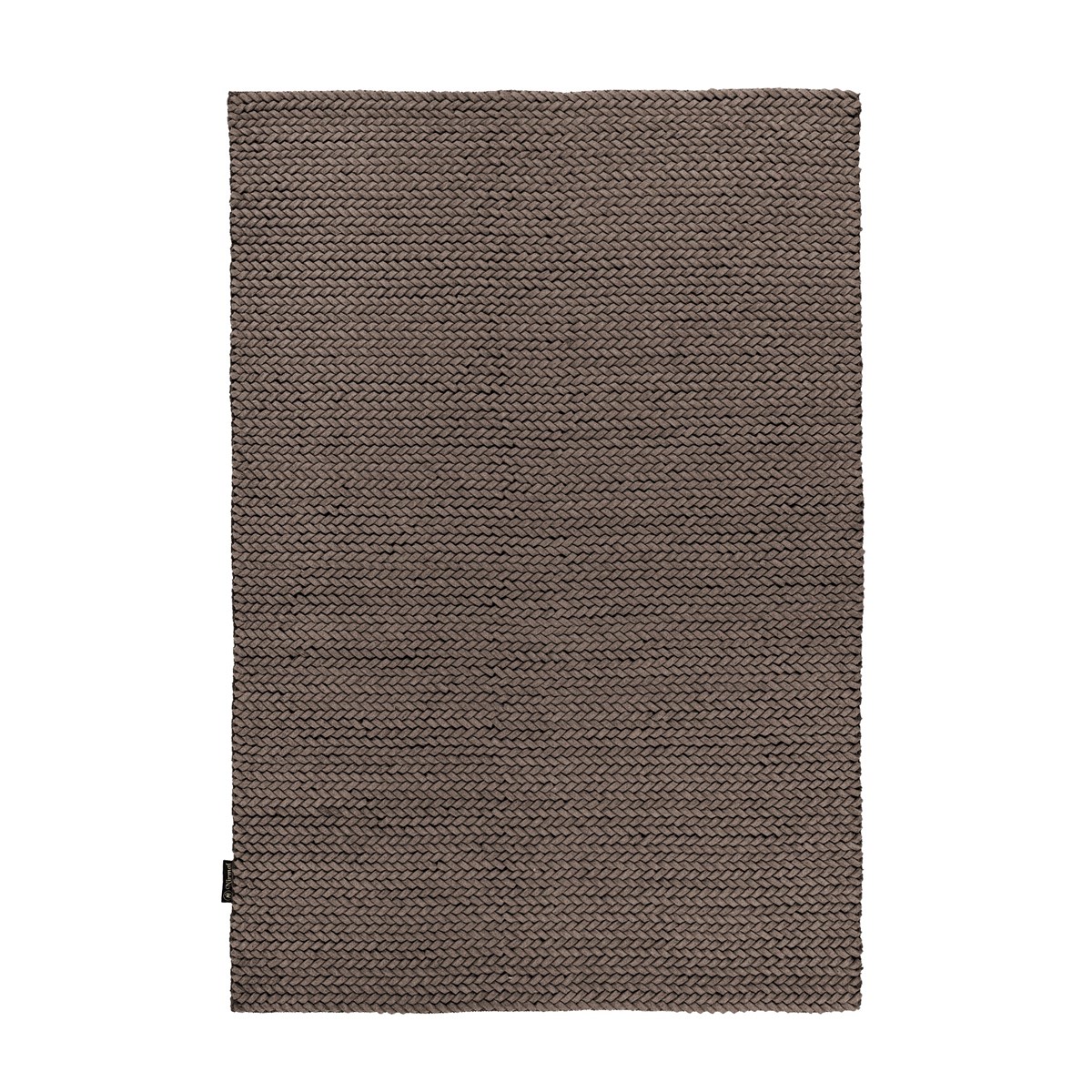 Tapis tressé main en Laine Taupe 160x230 cm Tapis tressé main en Laine Taupe 160x230 cm