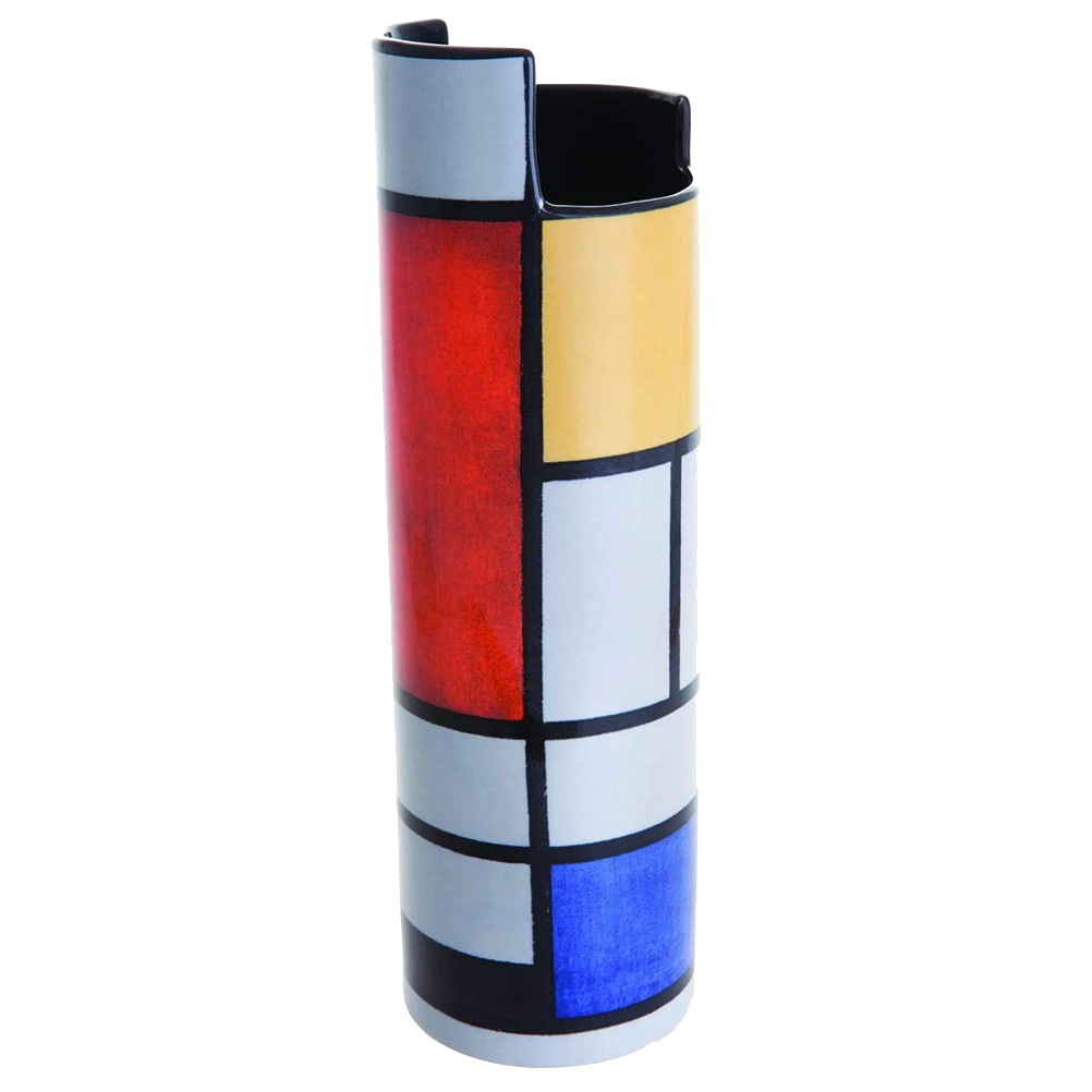Vase en céramique silhouette Mondrian H25cm