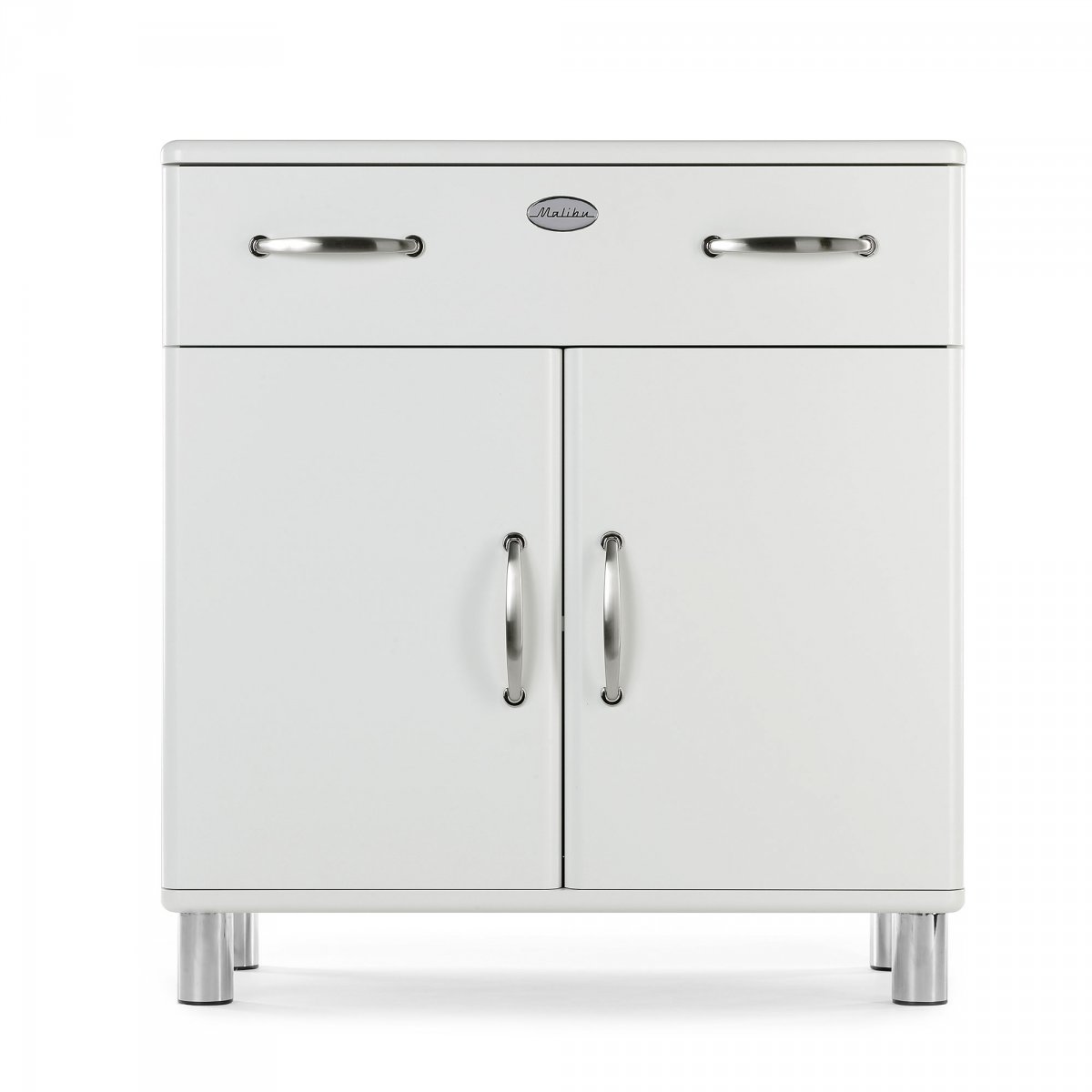 Buffet style vintage 2 tiroirs 2 placards Blanc