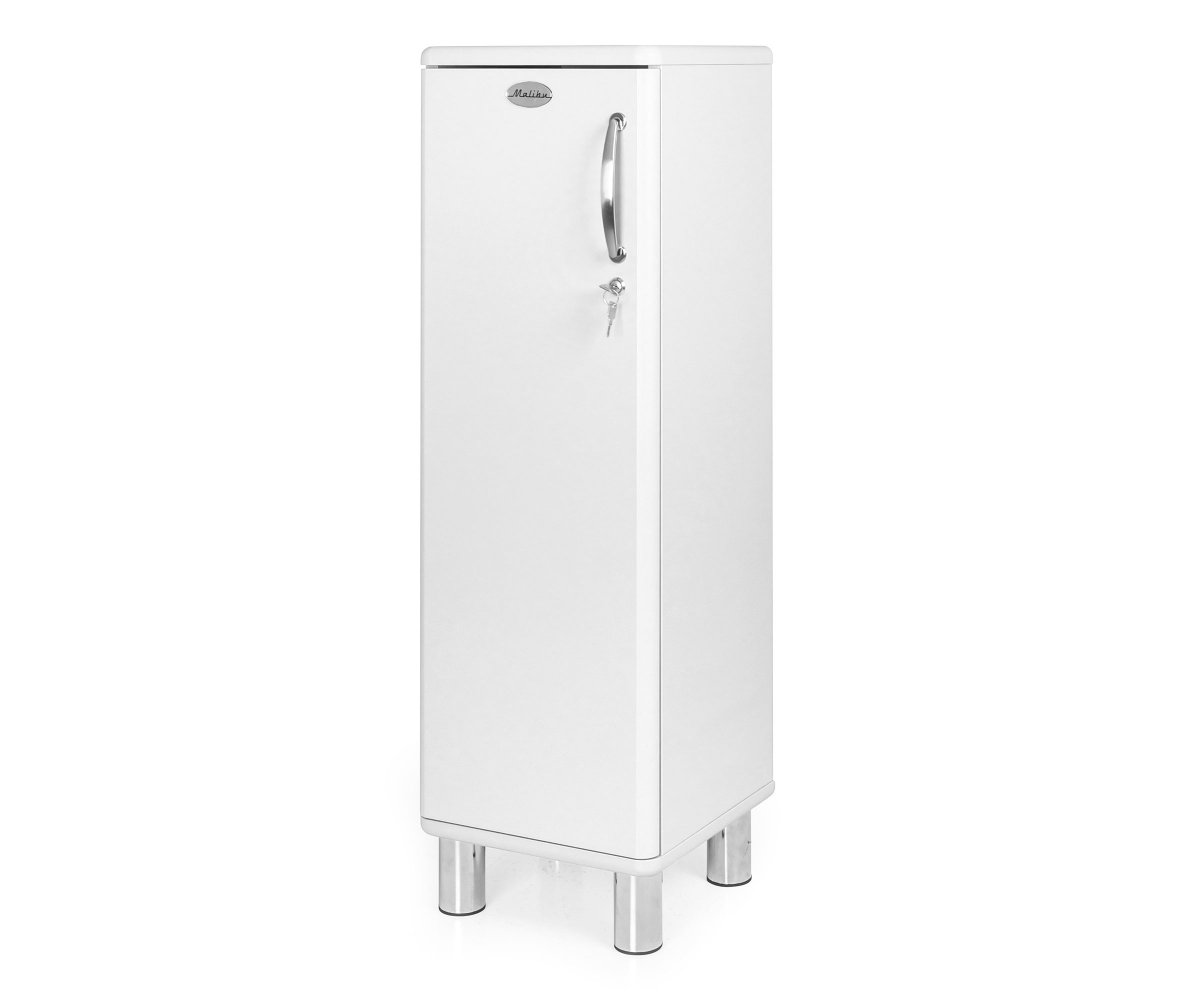 Buffet colonne en bois style rétro Blanc