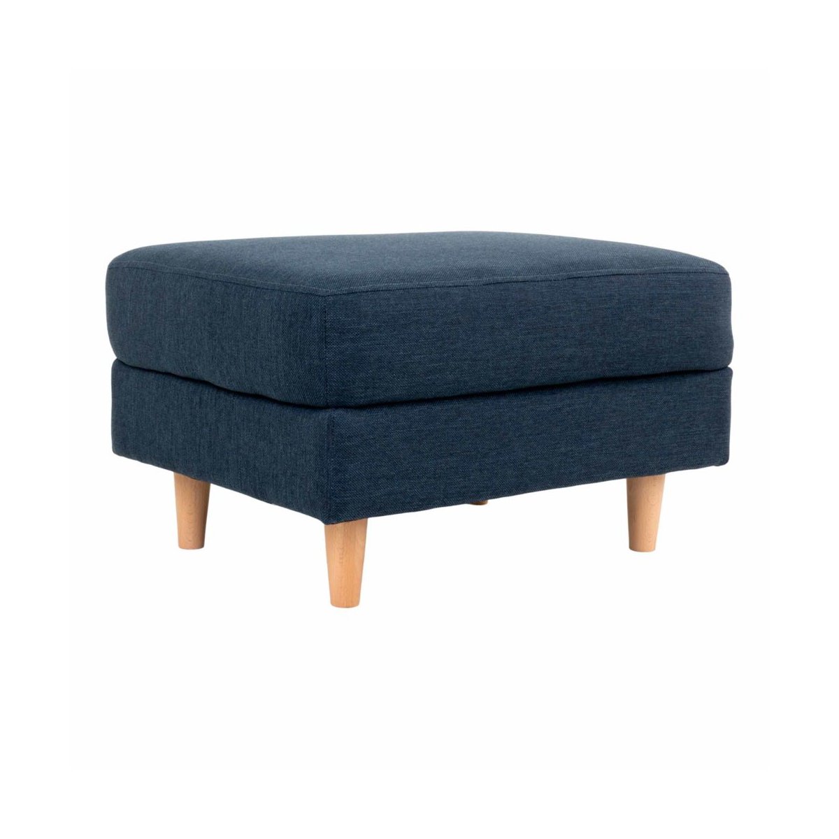 Repose-pieds en tissu et bois style scandinave