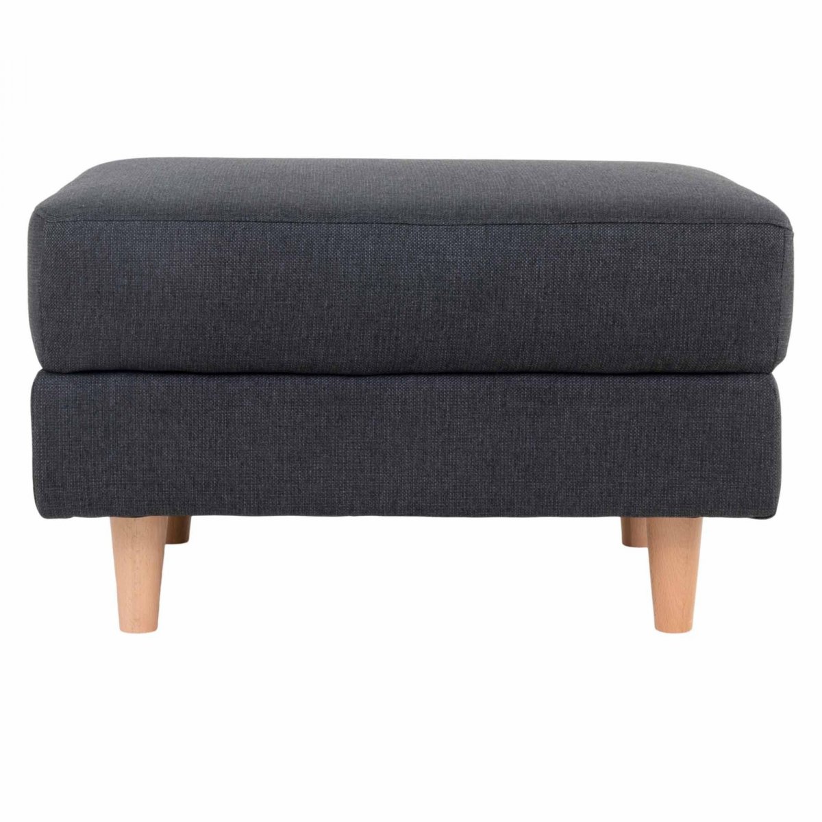 Repose-pieds en tissu et bois style scandinave