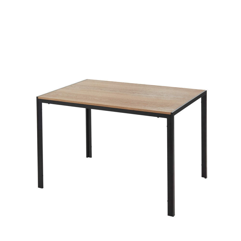Table à manger plaquée frêne et métal 120 x 80 cm Table à manger plaquée frêne et métal 120 x 80 cm