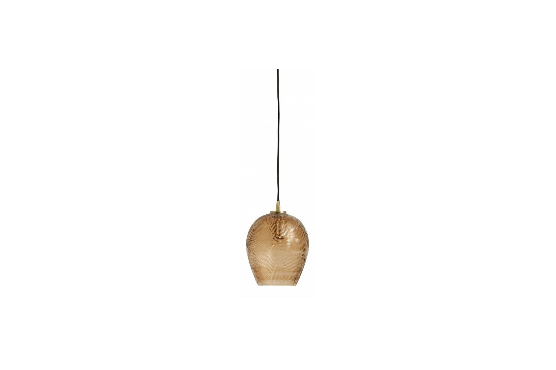 Suspension vintage en verre jauni Suspension vintage en verre jauni