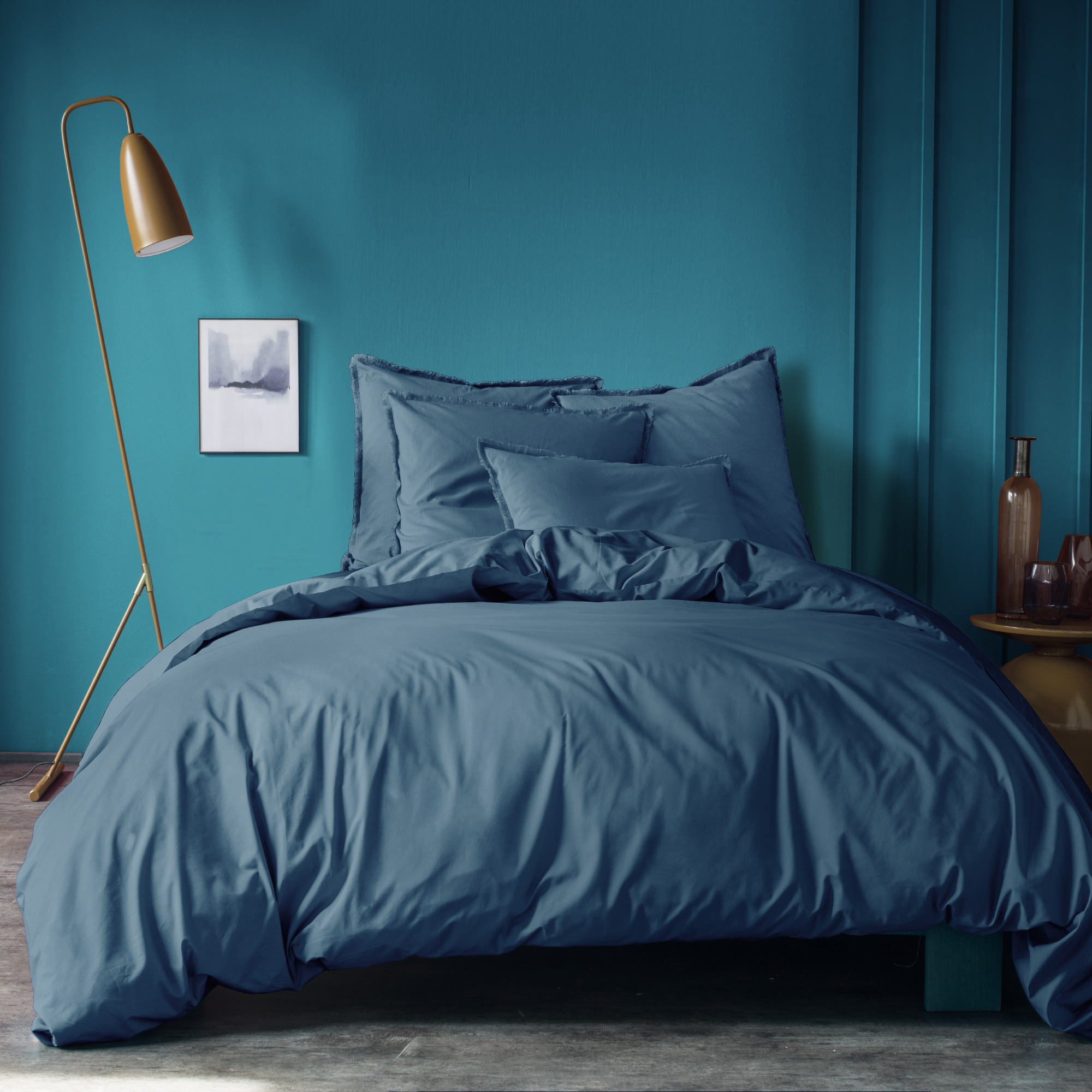 Housse de couette unie 140x200 cm