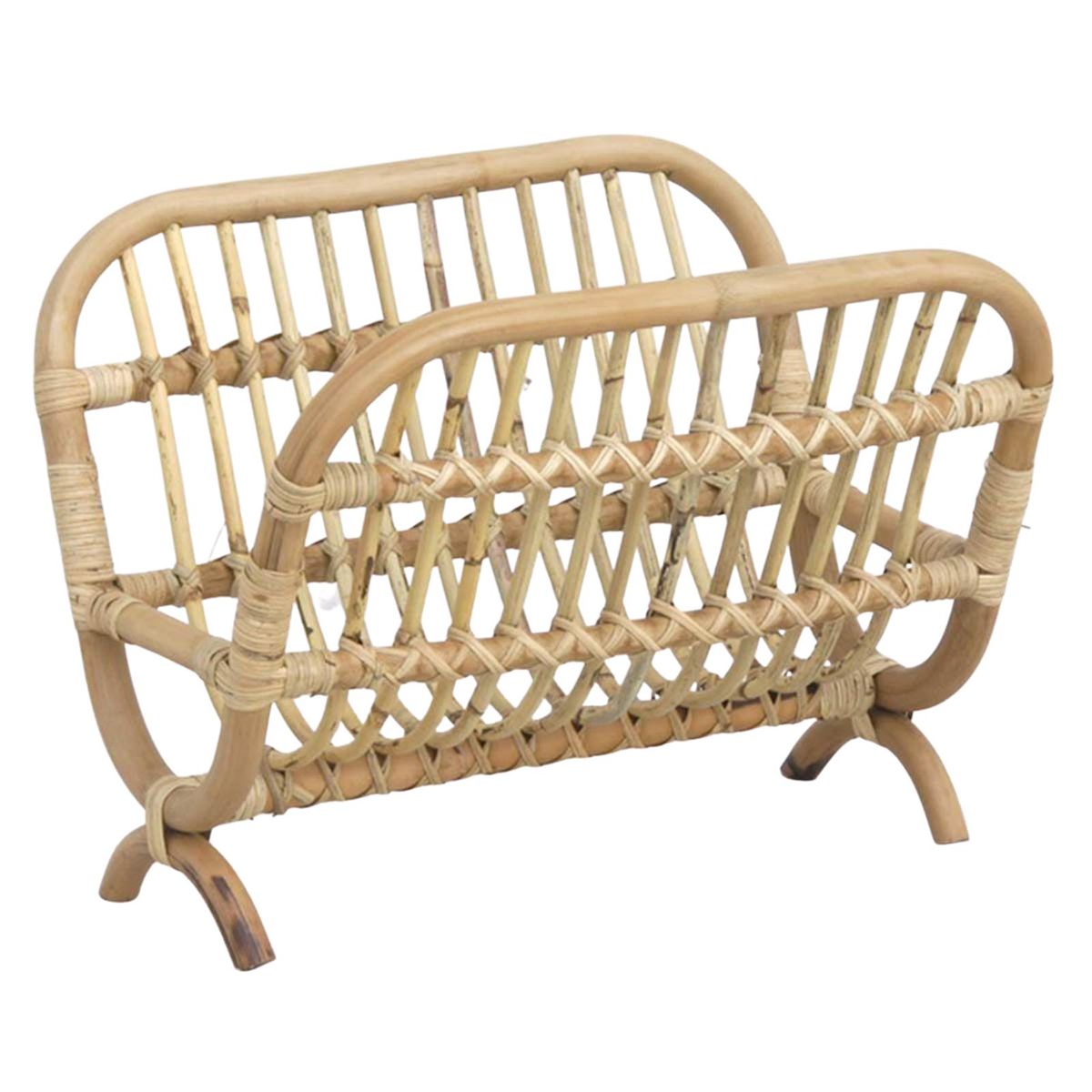 Porte-revues en rotin bois clair Porte-revues en rotin bois clair