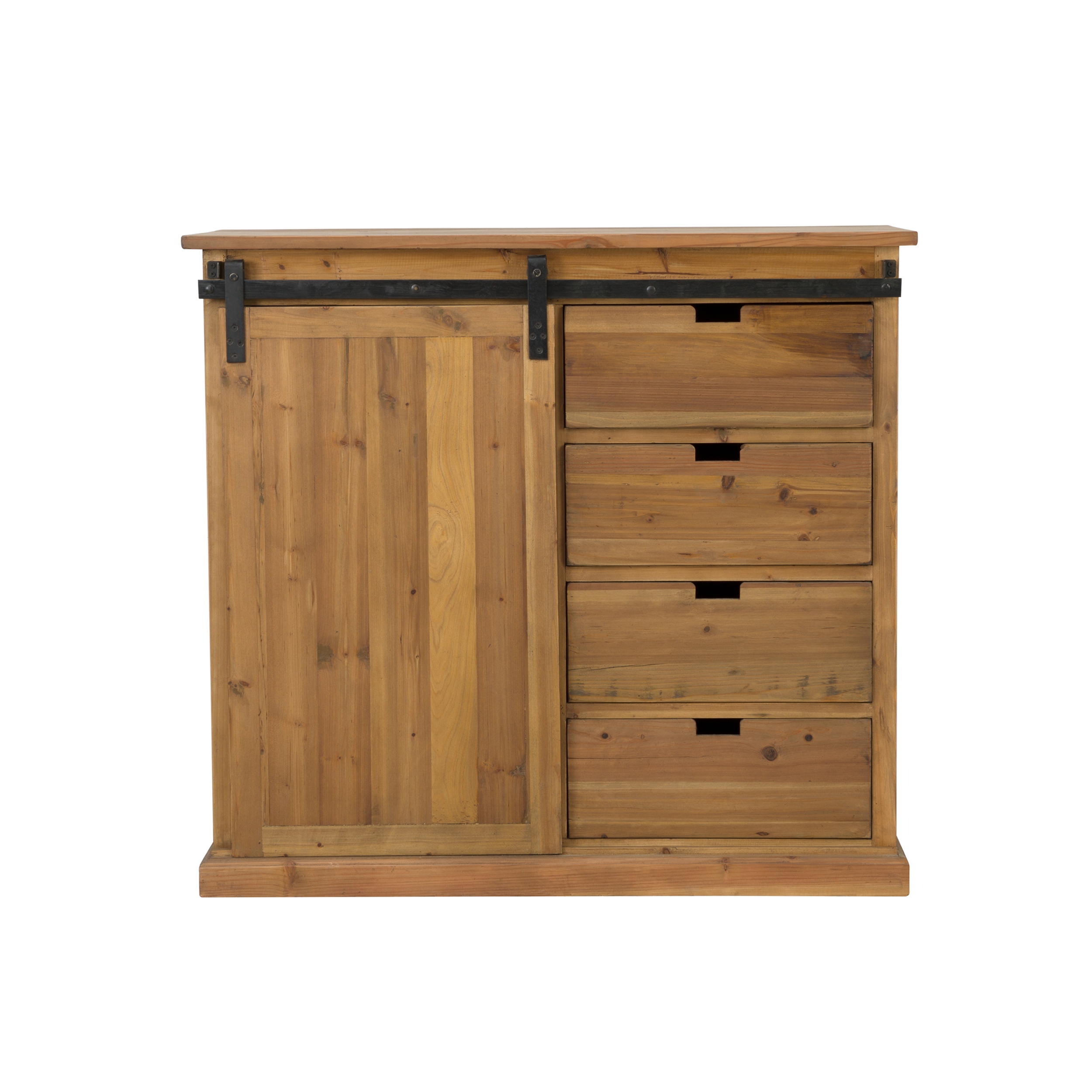 Buffet 4 tiroirs 1 porte coulissante en bois de cèdre