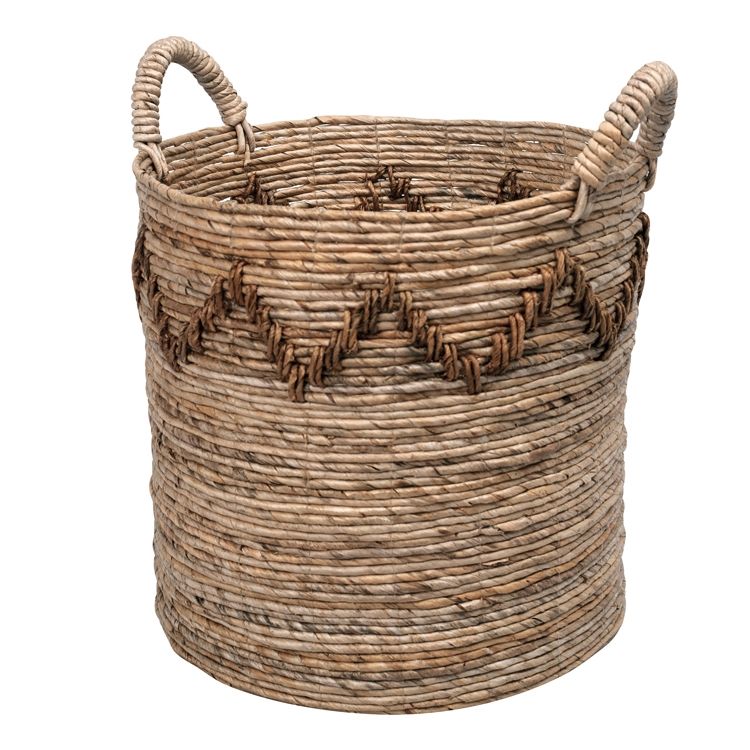 Panier rond en feuille de bananier (photo) Panier rond en feuille de bananier