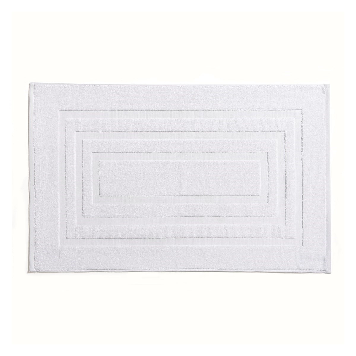 Tapis de bain Uni en Coton Blanc 50x85 cm