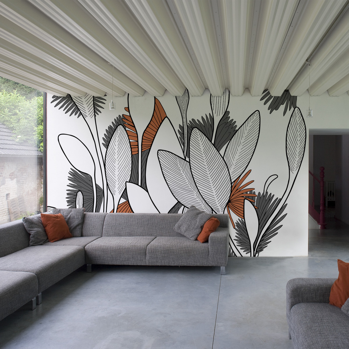 Papier peint panoramique végétal 255x250cm Papier peint panoramique végétal 255x250cm