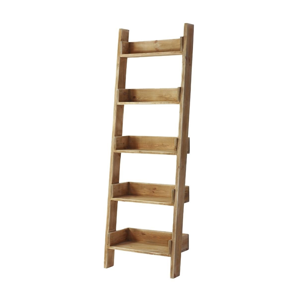 Etagère échelle 5 niveaux en pin massif bois vieilli Etagère échelle 5 niveaux en pin massif bois vieilli