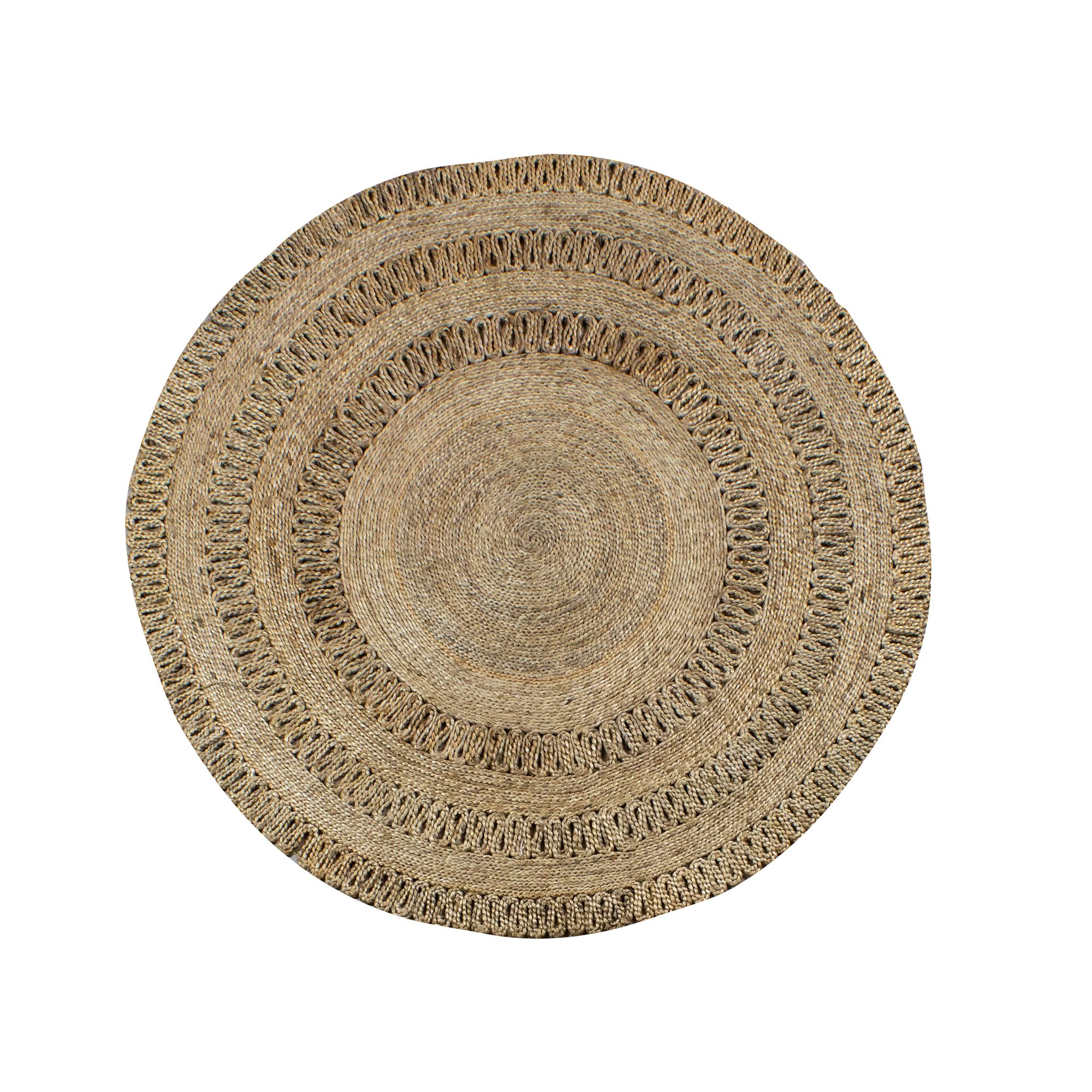 Tapis en jute tissé à la main 120cm Tapis en jute tissé à la main 120cm