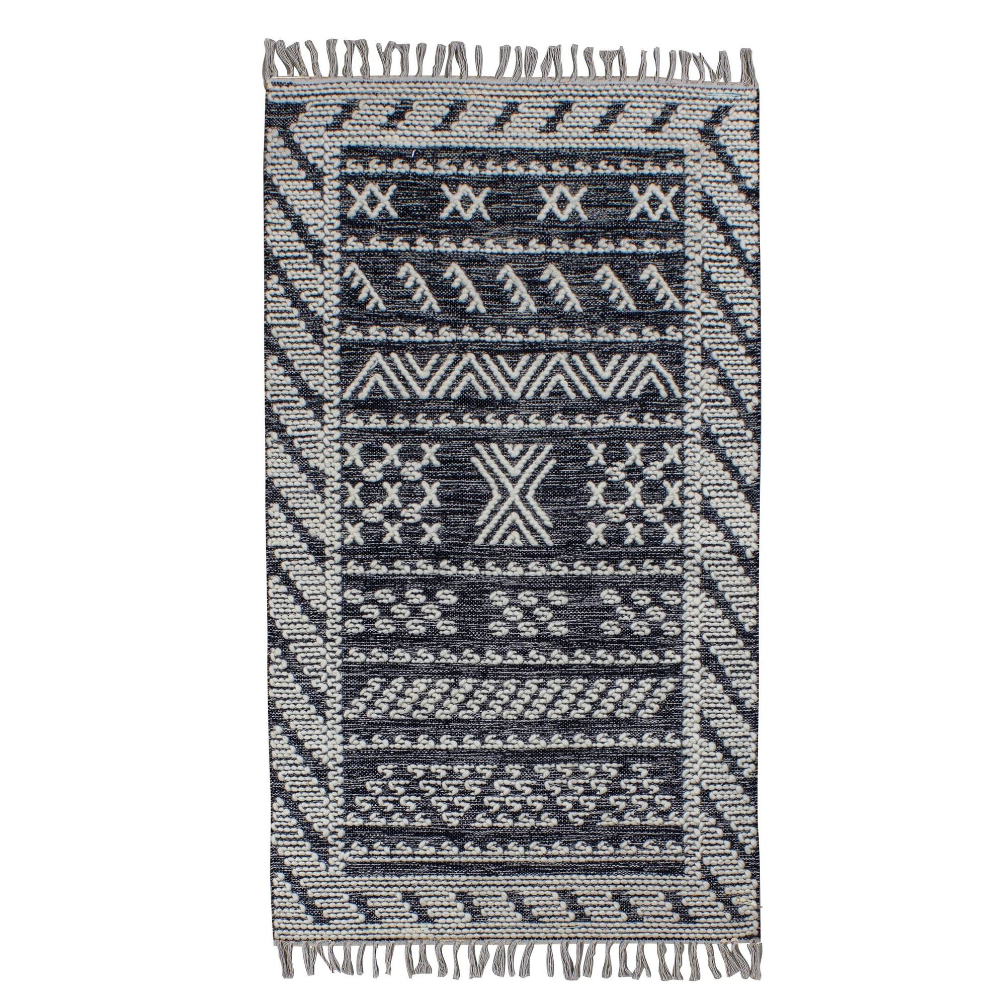 Tapis en laine et coton 90 x 150cm Tapis en laine et coton 90 x 150cm
