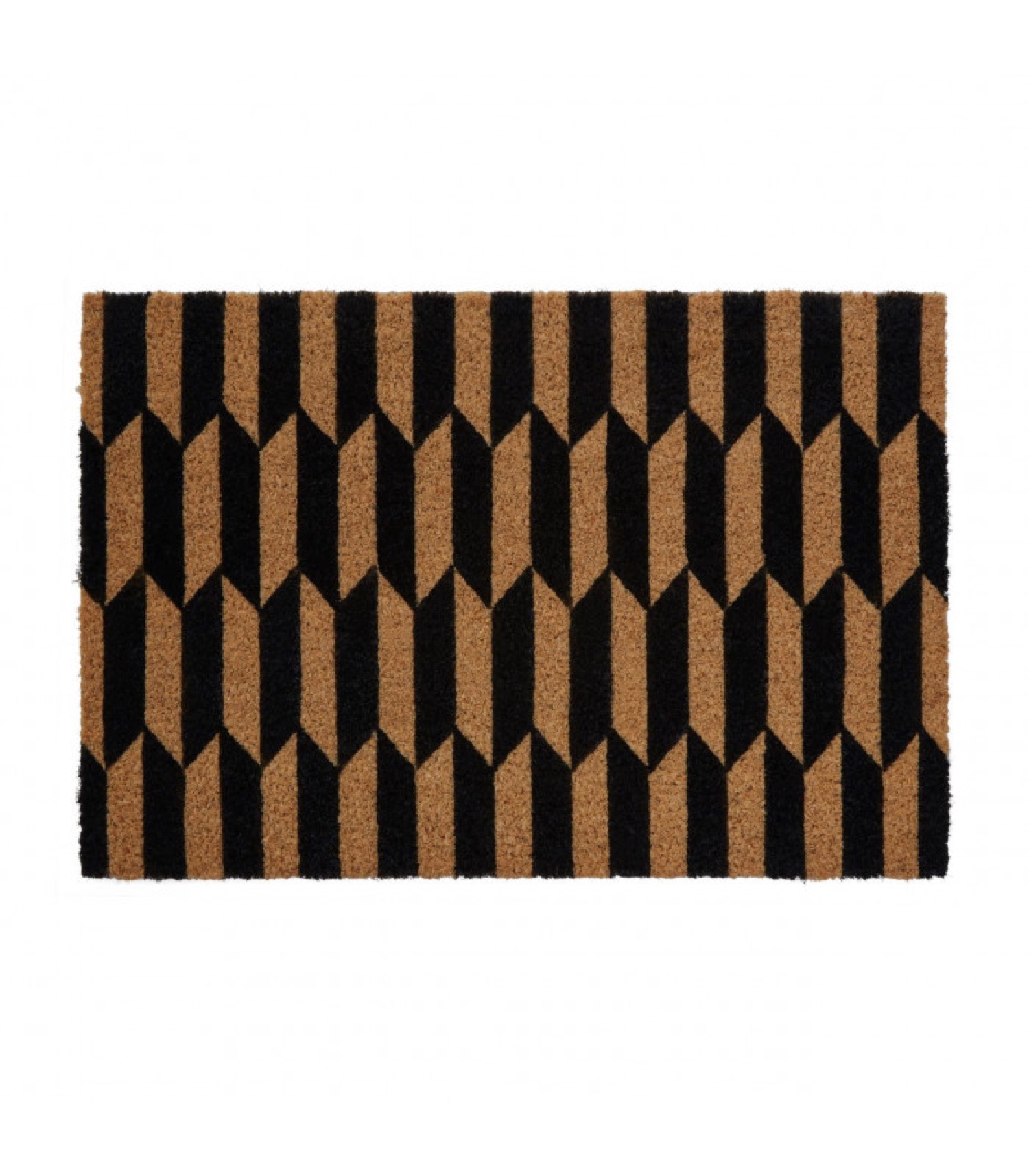 Paillasson coco motifs géométriques noirs arrow 60x40cm Paillasson coco motifs géométriques noirs arrow 60x40cm