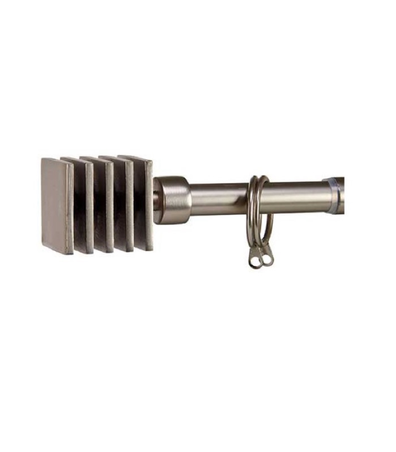 Tringle à rideaux extensible métal chromé carré 120 à 210cm Tringle à rideaux extensible métal chromé carré 120 à 210cm
