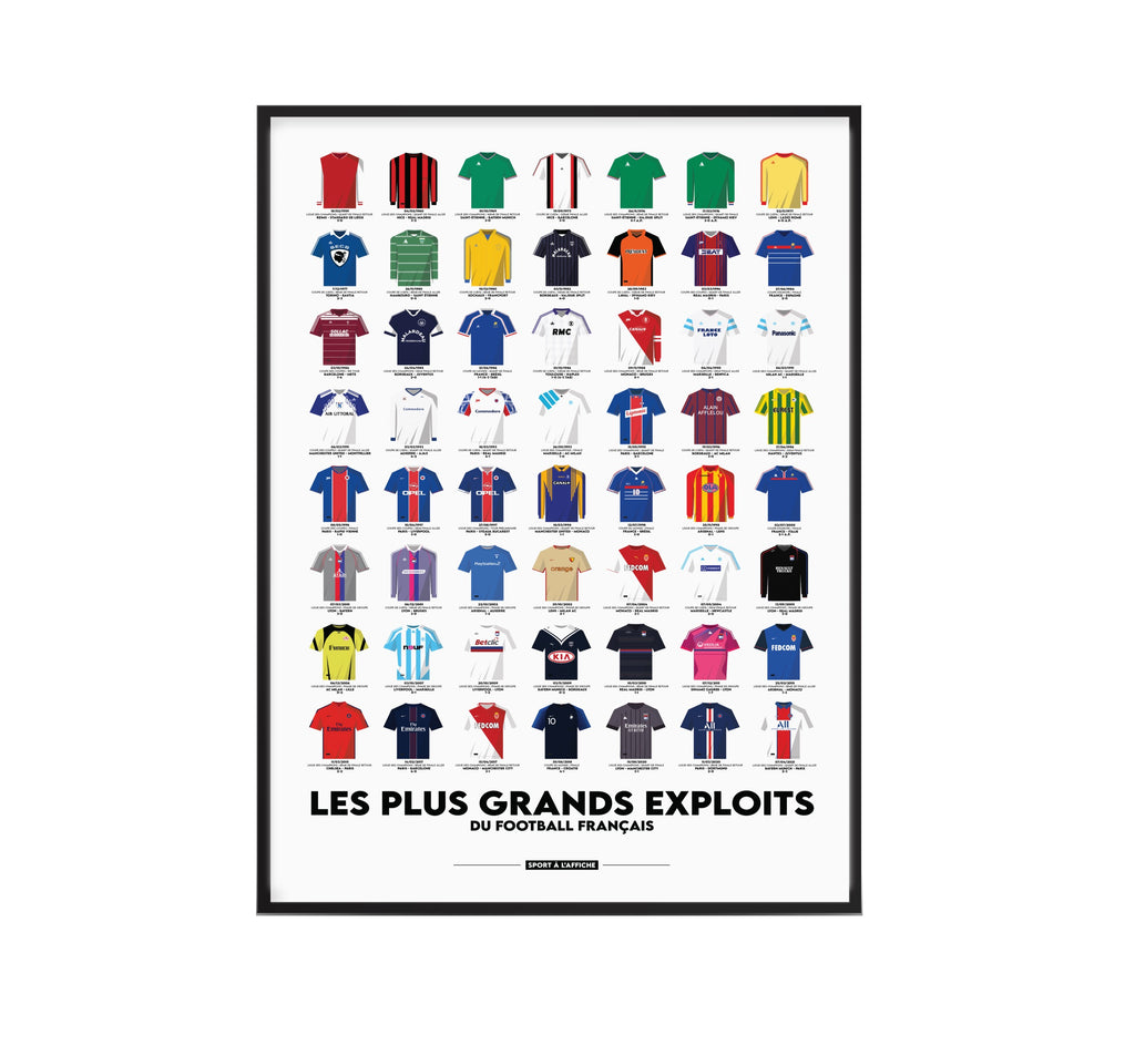 Affiche Foot - Les Exploits du Football Français - 40 x 60 cm