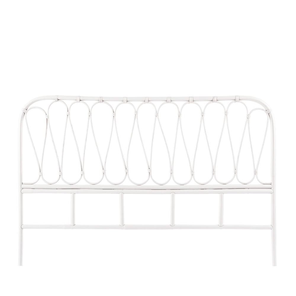 Tête de lit en rotin 168 cm blanc Tête de lit en rotin 168 cm blanc