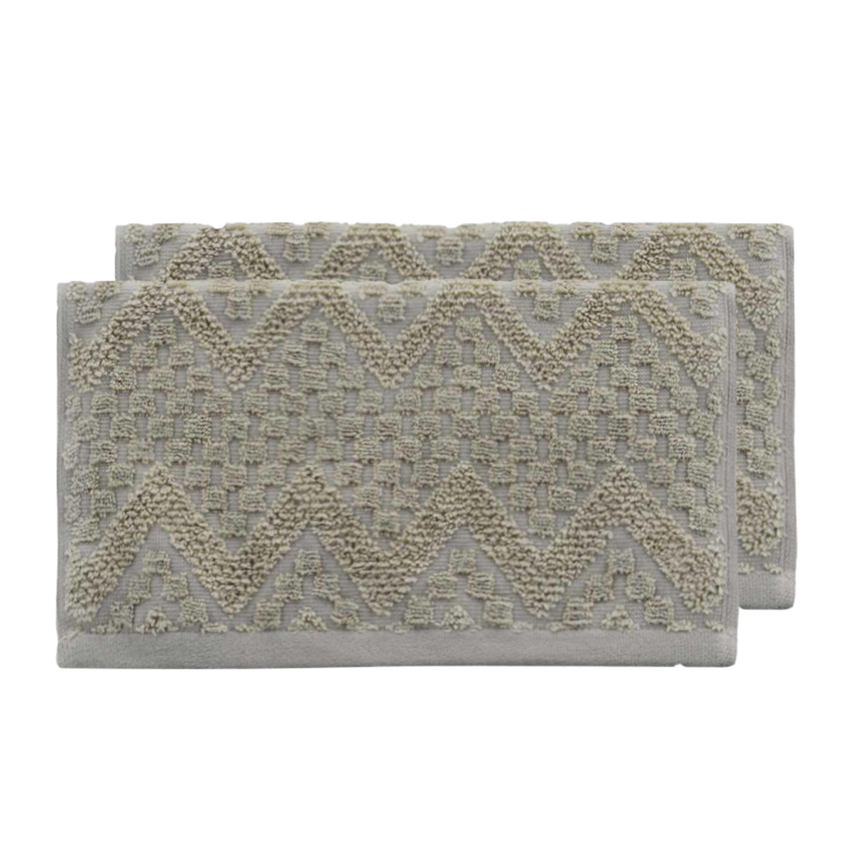 Lot de 2 serviettes invité en coton biologiqu Corde 30x50 cm Lot de 2 serviettes invité en coton biologiqu Corde 30x50 cm