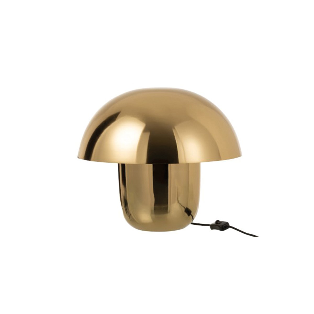 Lampe design champignon métal doré