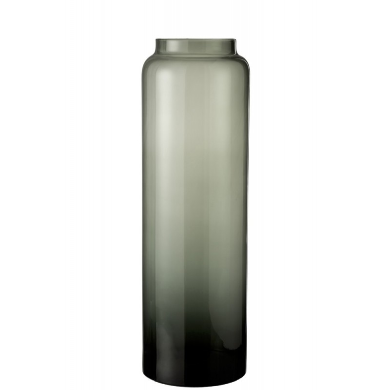 Vase long verre gris H60cm