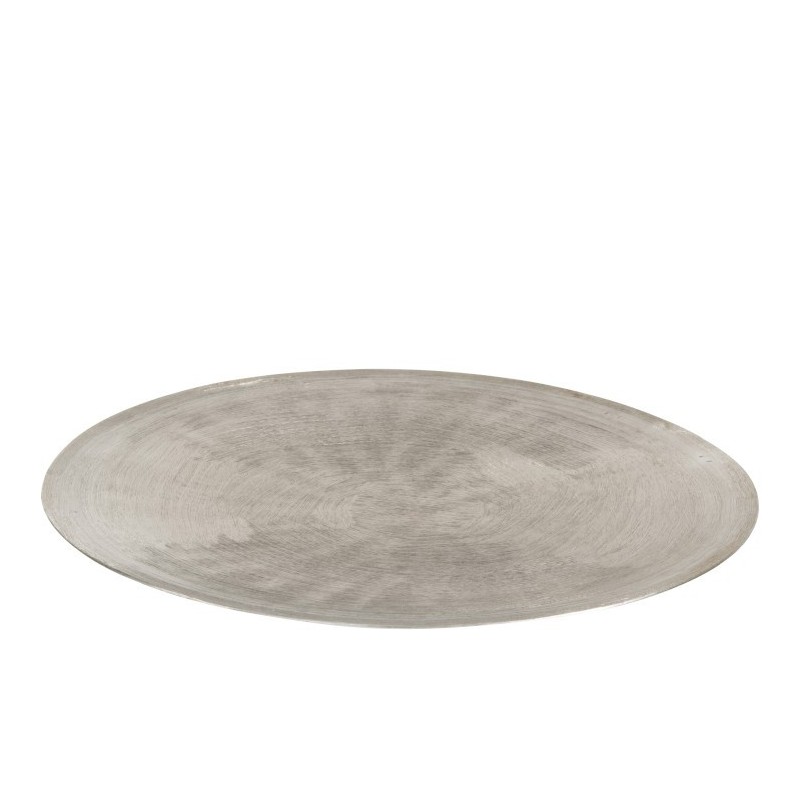 Plateau rond aluminium brossé argent D38cm Plateau rond aluminium brossé argent D38cm