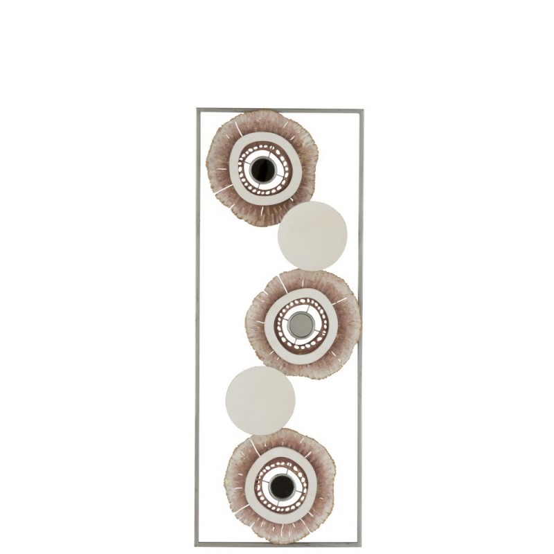 Decoration murale métal blanc/doré/marron 28,5x74,5cm Decoration murale métal blanc/doré/marron 28,5x74,5cm