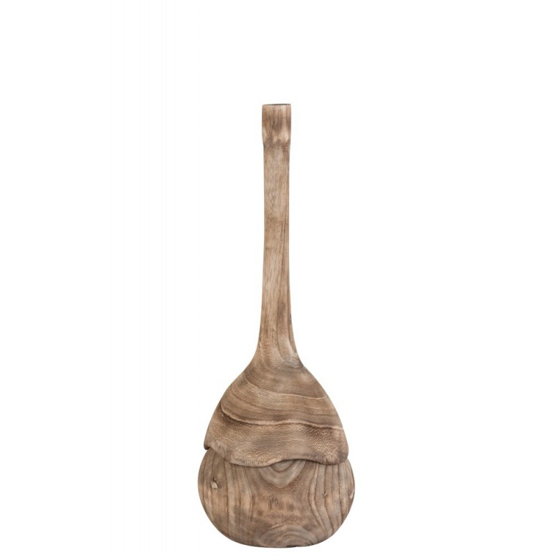 Pot avec couvercle long irrégulier bois naturel H45cm Pot avec couvercle long irrégulier bois naturel H45cm