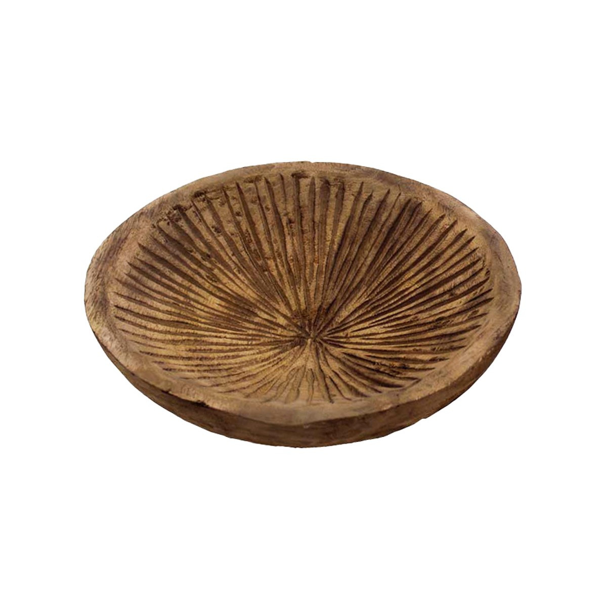 Coupe en bois strié Naturel 30x30x7 cm Coupe en bois strié Naturel 30x30x7 cm